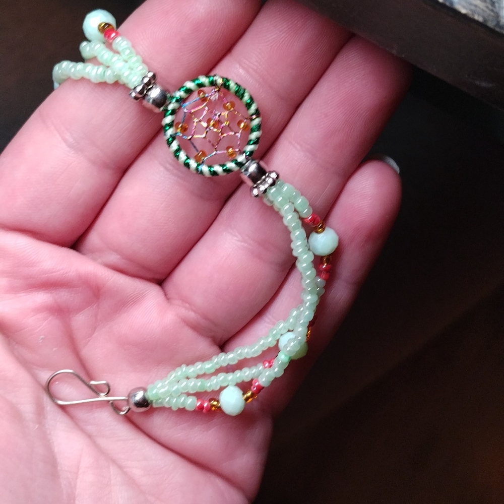 Dreamcatcher bracelet blue